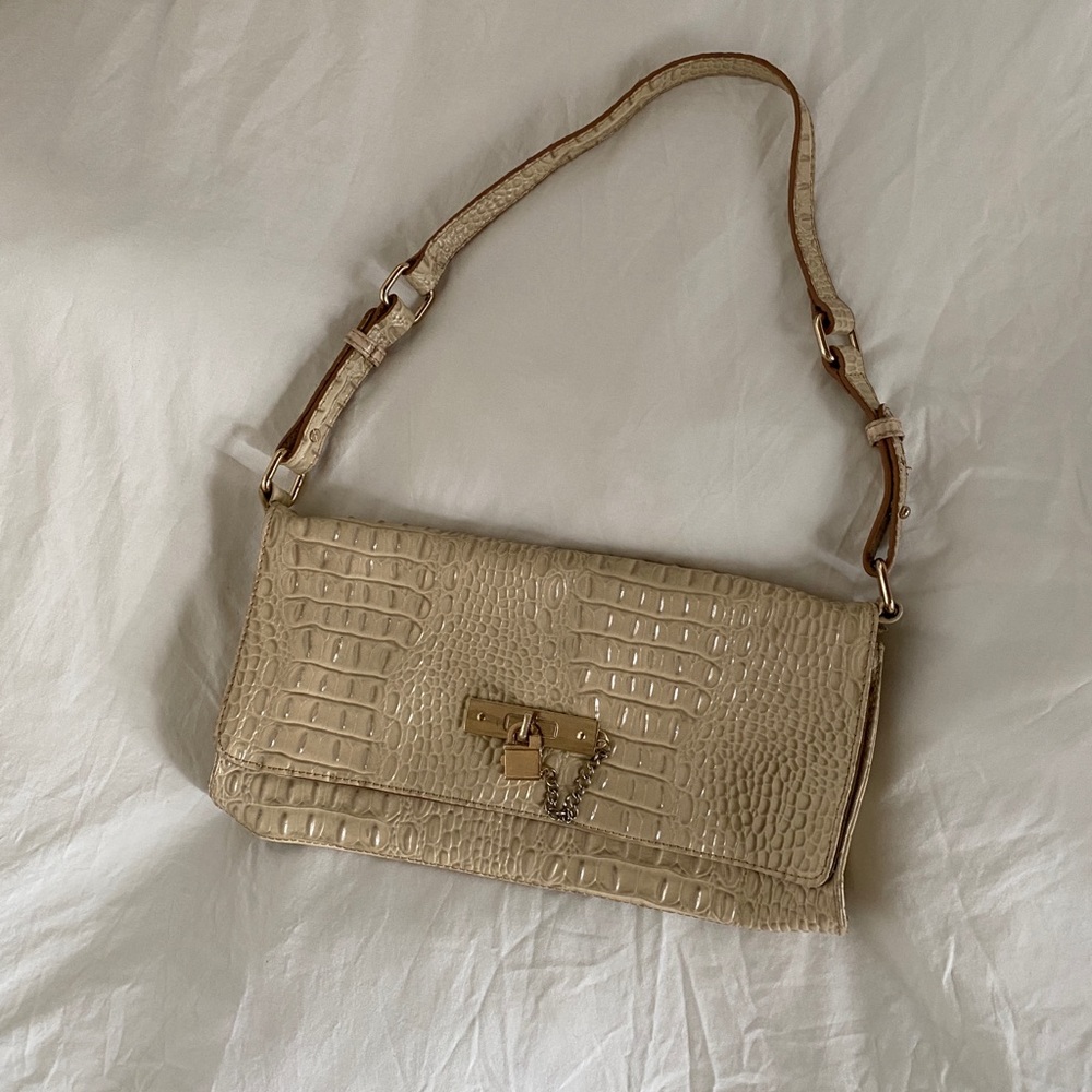 Vintage Ivory Croc Bag